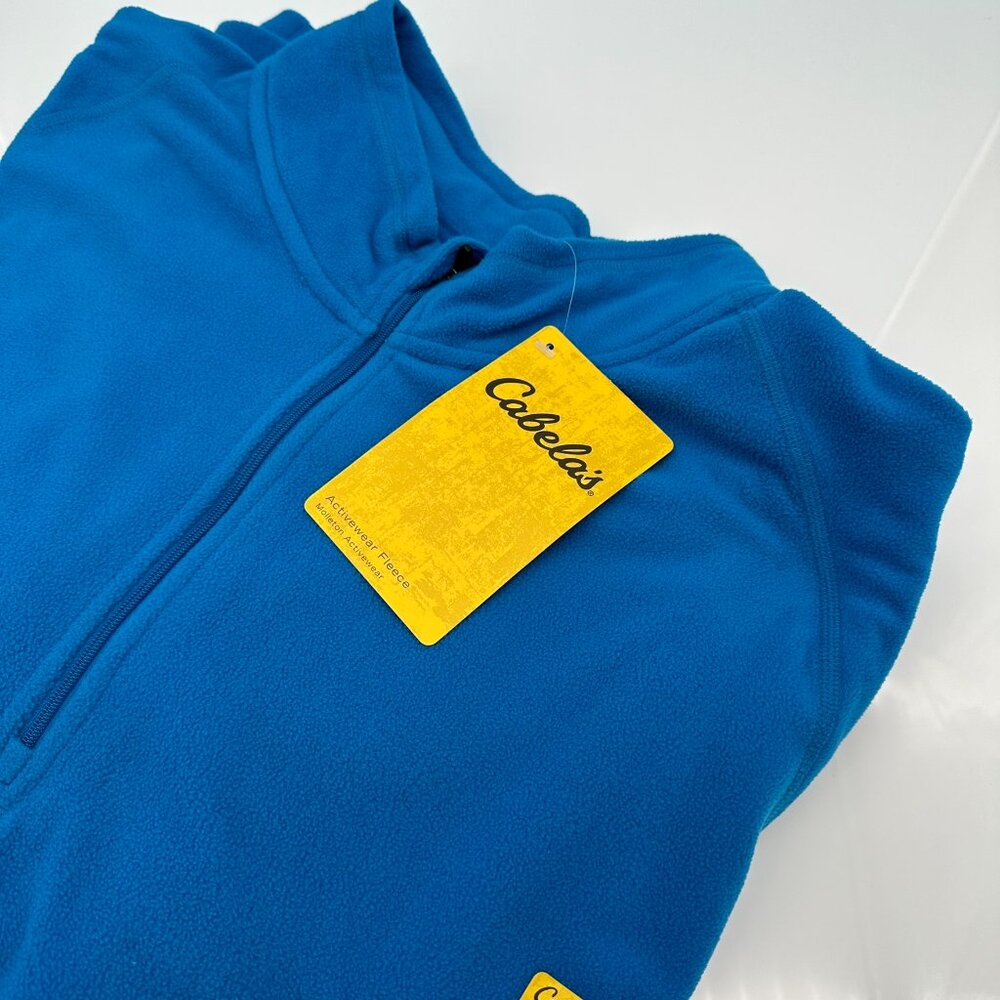 Cabela's Men's Granite Range 1/4 Zip Fleece Pullover, Size 3XL, Imperial Blue‎